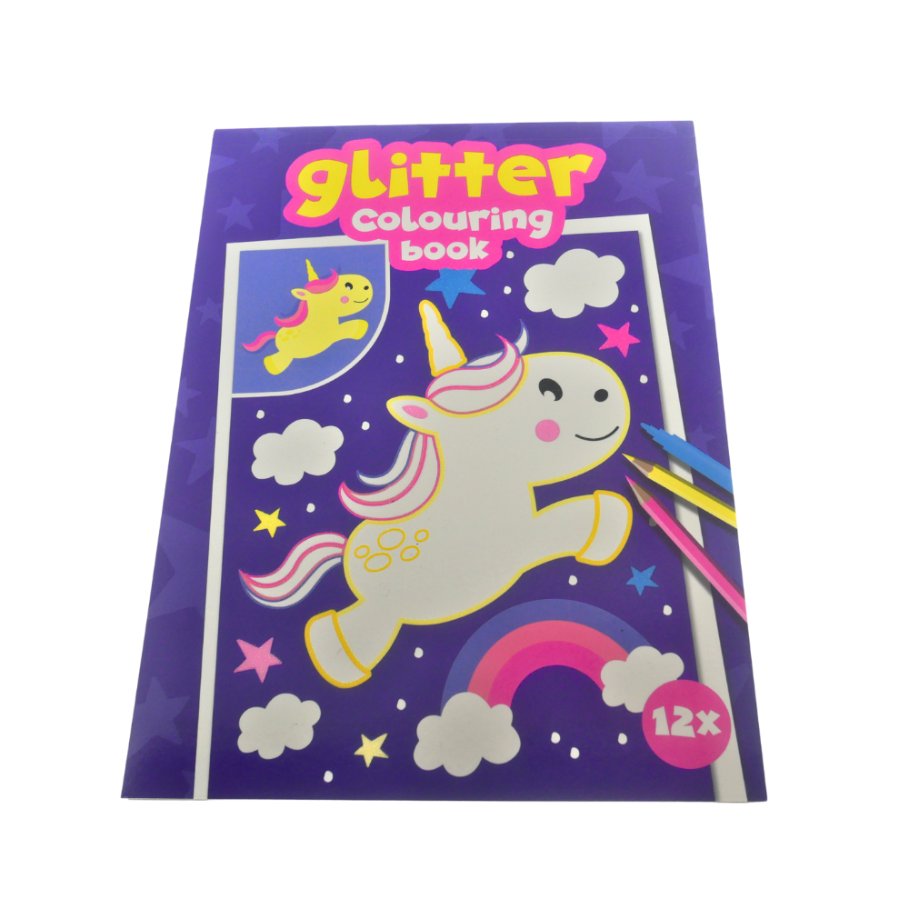 Wins Glitter Colouring Book Unicorns 24 x 18 cm