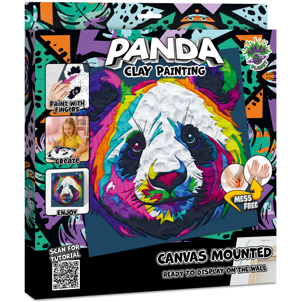 Splat Planet Tonmalerei Panda 30 x 30 cm 350 g