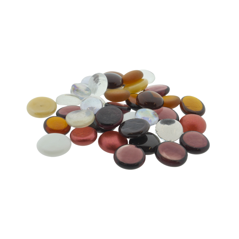 Glas Mozaïek 150 gr Antieke Kleuren 2x0,7 cm