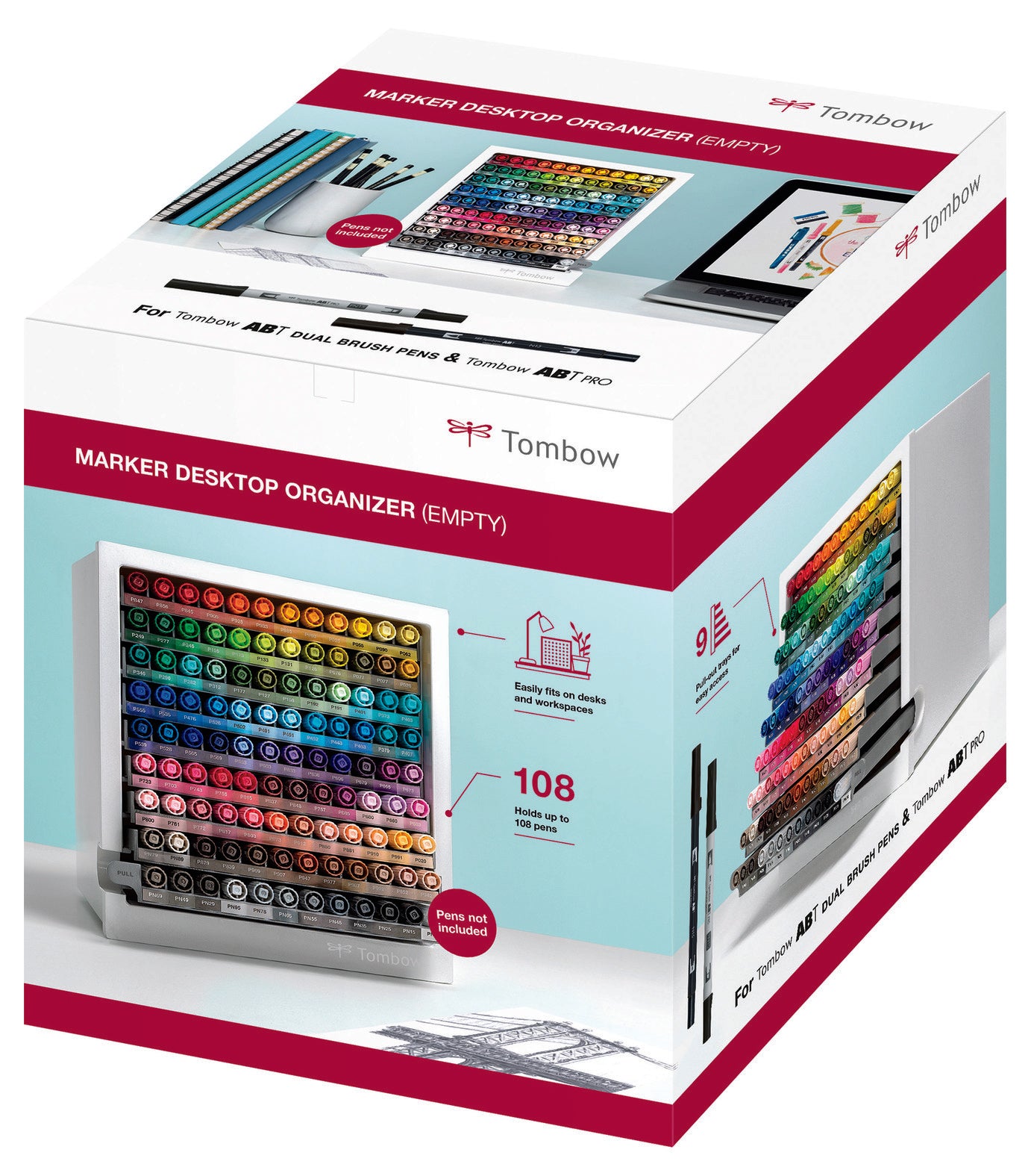 Tombow ABT Marker Desktop Organizer 22.5 x 20 x 20 cm
