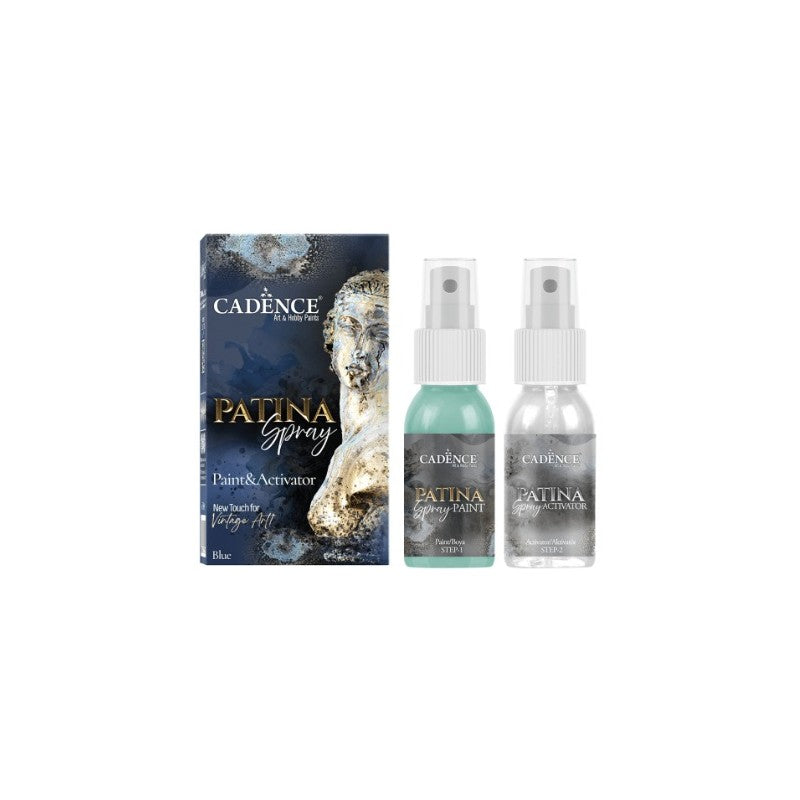 Cadence Patina Sprühfarbe Set Blau 50ml + 50 ml
