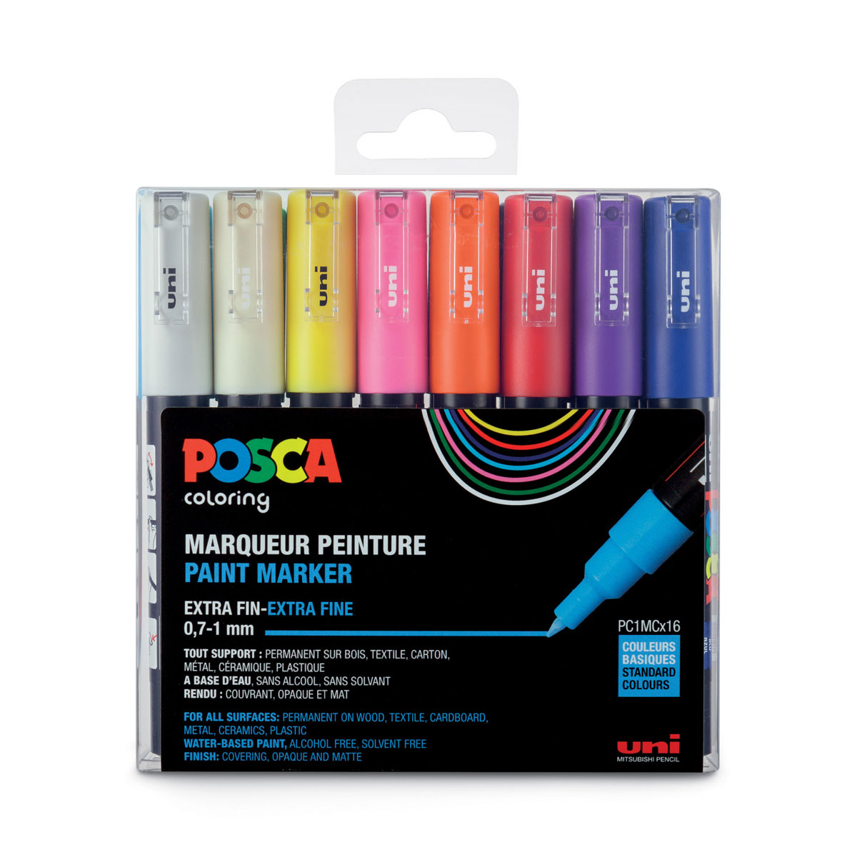 Uni Posca Lackmarker 16er Set 1MC Basic