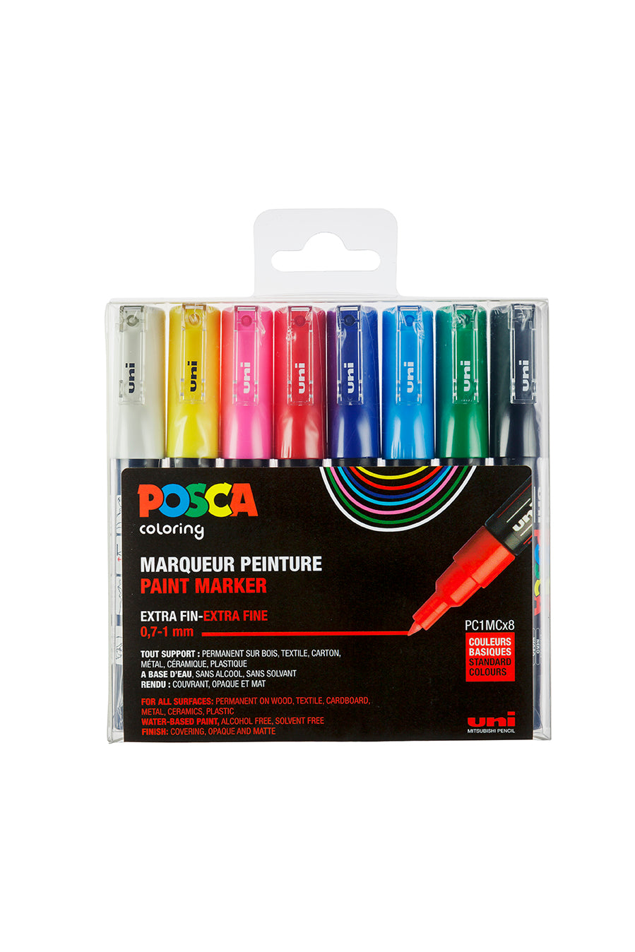 Uni Posca Lackmarker 8er Set 1MC Basic