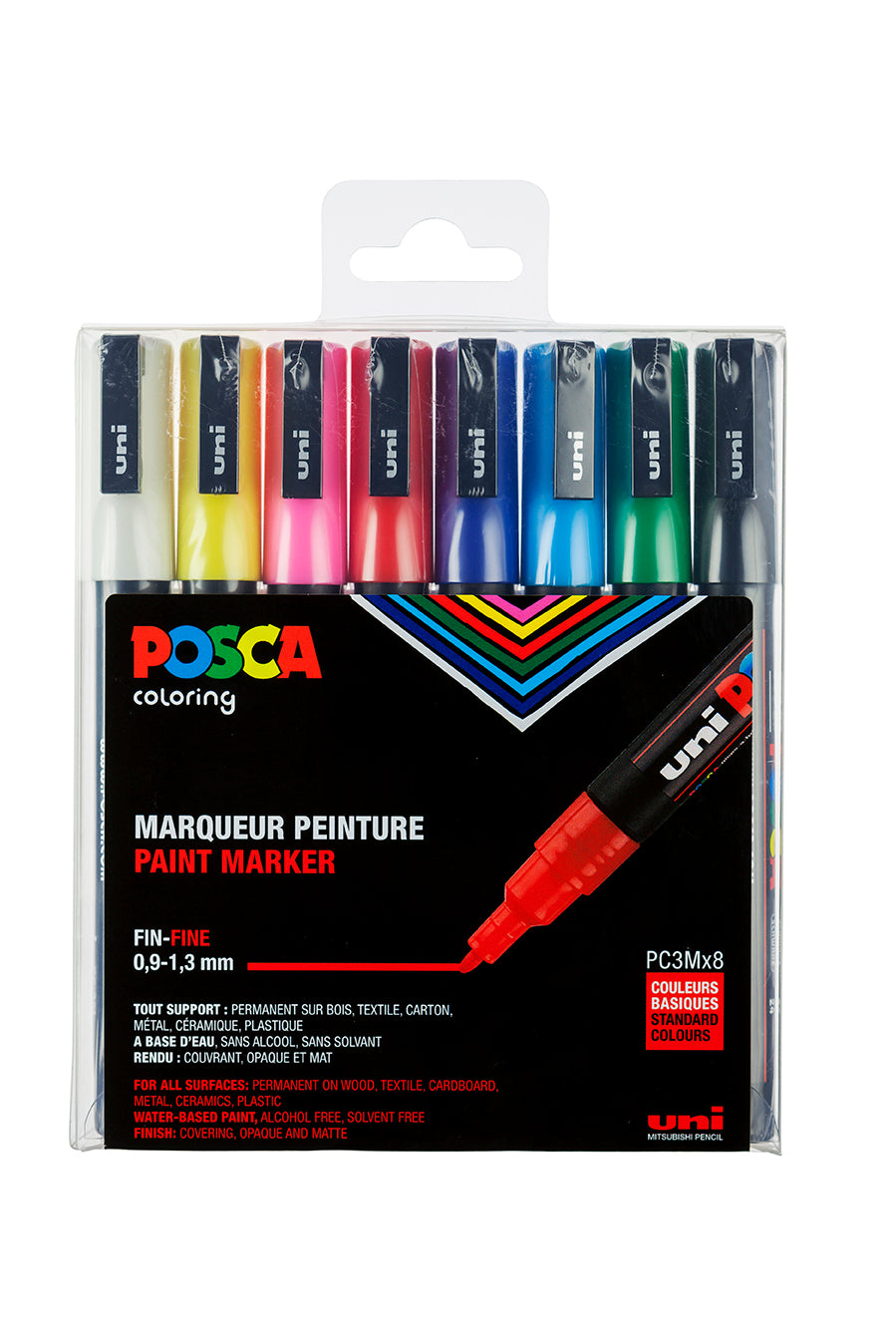 Uni Posca Lackmarker 8er Set 3M Basic