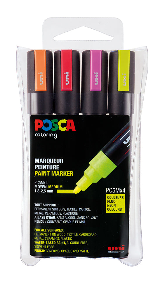 Uni Posca Paint Marker 4 Set 5M Neon