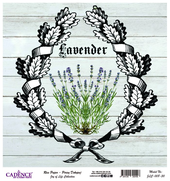 Cadence Reispapier Decoupagepapier Joy of Life 008 30x32 cm Lavender