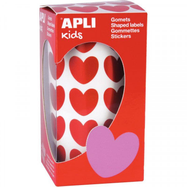 Apli Roll Stickers Hearts 20x18 mm