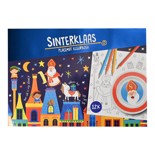 Wins Placemat Kleurboek Sinterklaas 12 Vel
