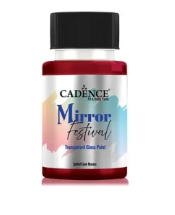 Cadence Mirror Festival Transparante Glasverf Red 50 ml