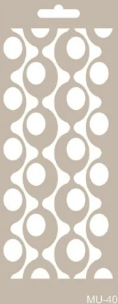 Cadence Mixed Media Stencil MU40 10x25 cm Seventies vibe