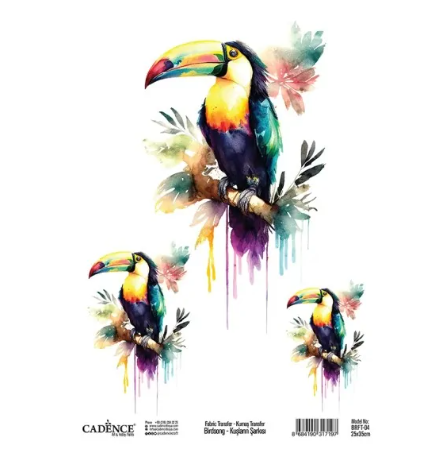 Cadence Birdsong Textiltransfer 25x35 cm Tukan