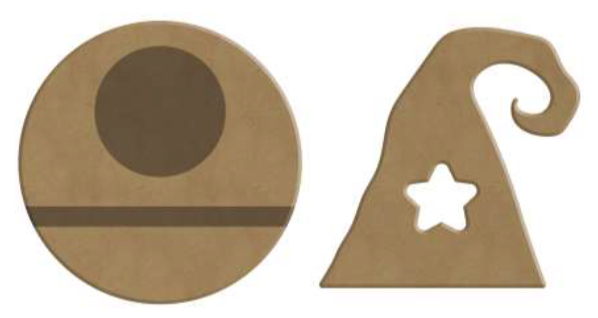 Gomille Kaarsenhouder Met MDF Tovenaarshoed 9x8 cm