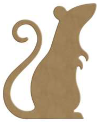 Gomille MDF Figur Halloween stehende Ratte 13x16 cm