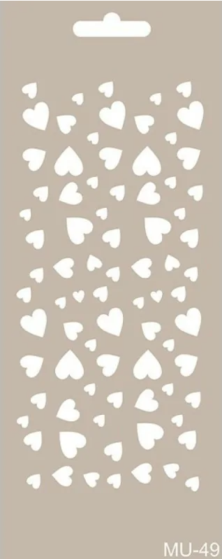 Cadence Schablone Herzen MU49 10 x 25 cm