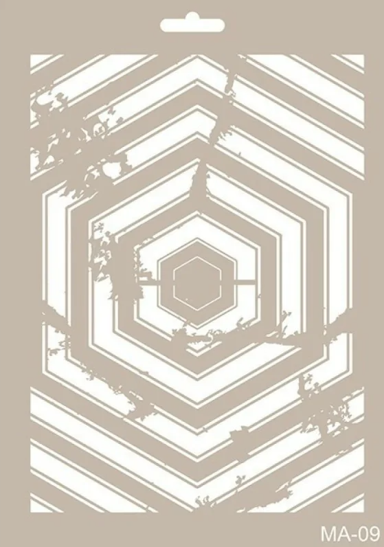 Cadence Stencil Hexagon MA09 21 x 29 cm