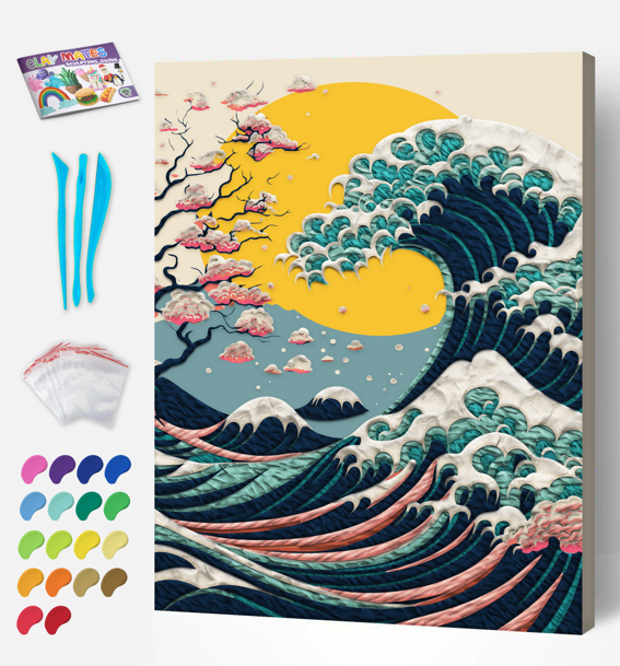 Splat Planet Tonmalerei Big Wave 30 x 30 cm 350 g