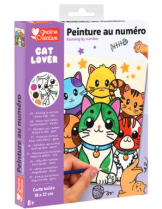 GC Malen nach Zahlen Set Katzen 18,5 x 22 cm