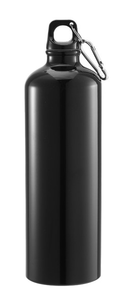 Leknes Drinkfles met Karabijnhaak Zwart 1000ml