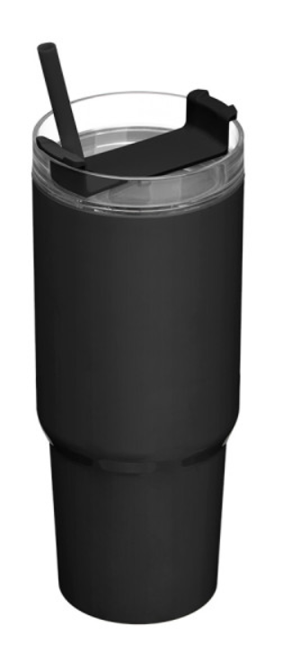 Kinvara Drinkfles Met Rietje 450ml Zwart