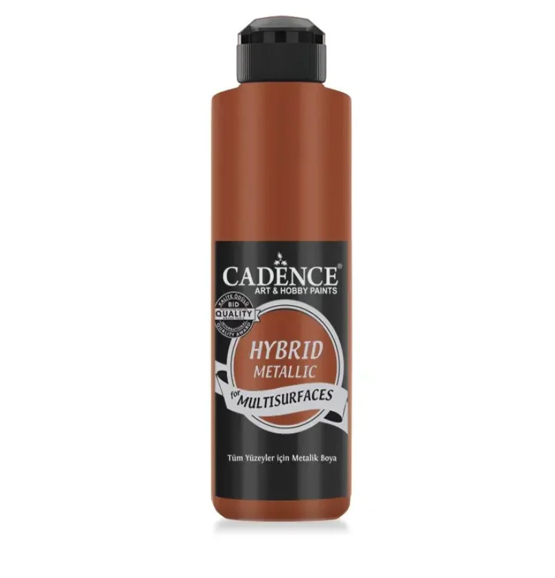 Cadence Hybrid Acrylverf Metallic Antiek Donker Koper 500 ml