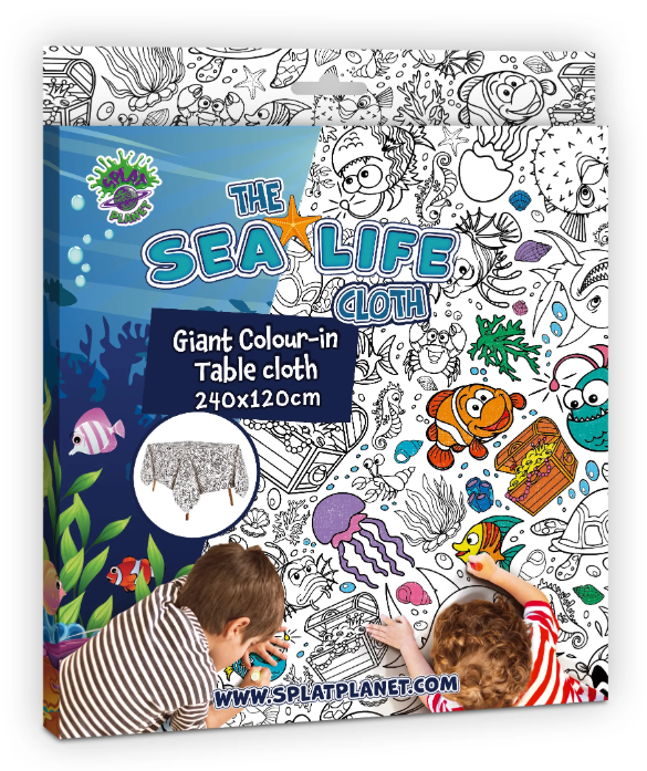 Splat Planet Male deine eigene Tischdecke Meeresleben 240 × 120cm
