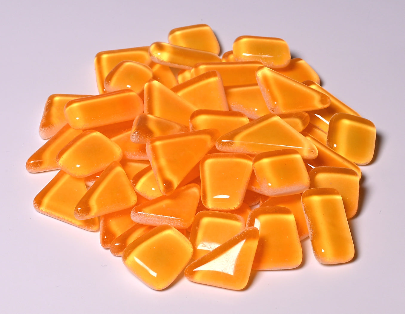 Soft Glass Polygonal Clear Neon Orange 100 gr
