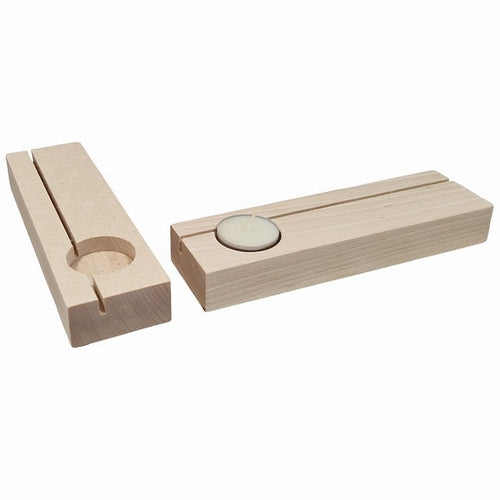 Wooden Card Holder with Tealight Holder A4