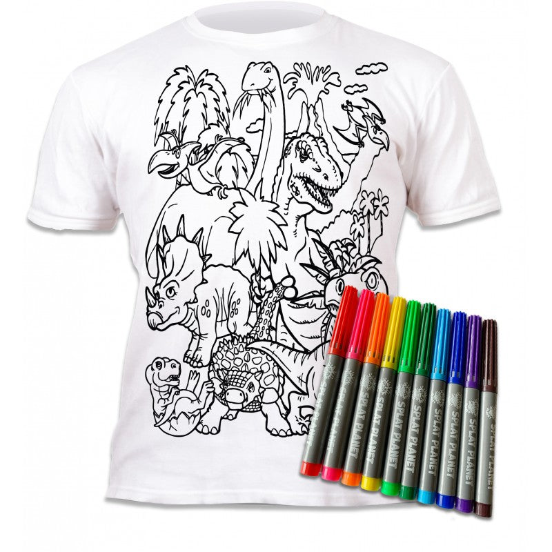 Splat Planet T-Shirt Farben Set Dinosaurier 5 - 6 Jahre