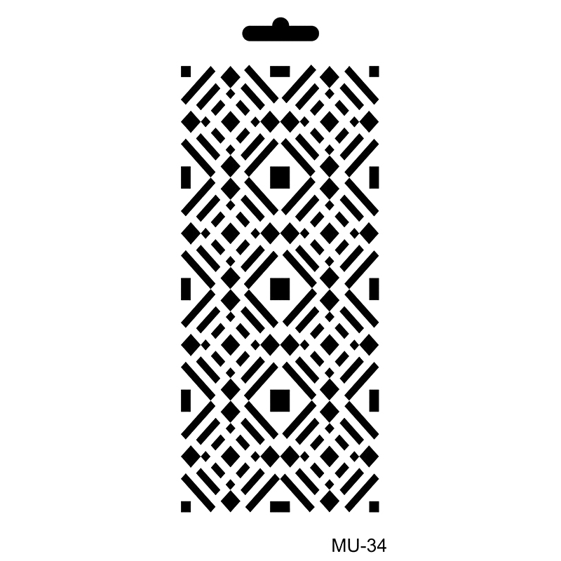 Cadence Mixed Media Stencil MU34 10x25 cm Graphic pattern