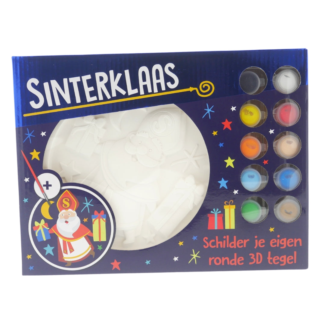 Wins 3D Tegel Schilderen Set 17,5 cm Sinterklaas