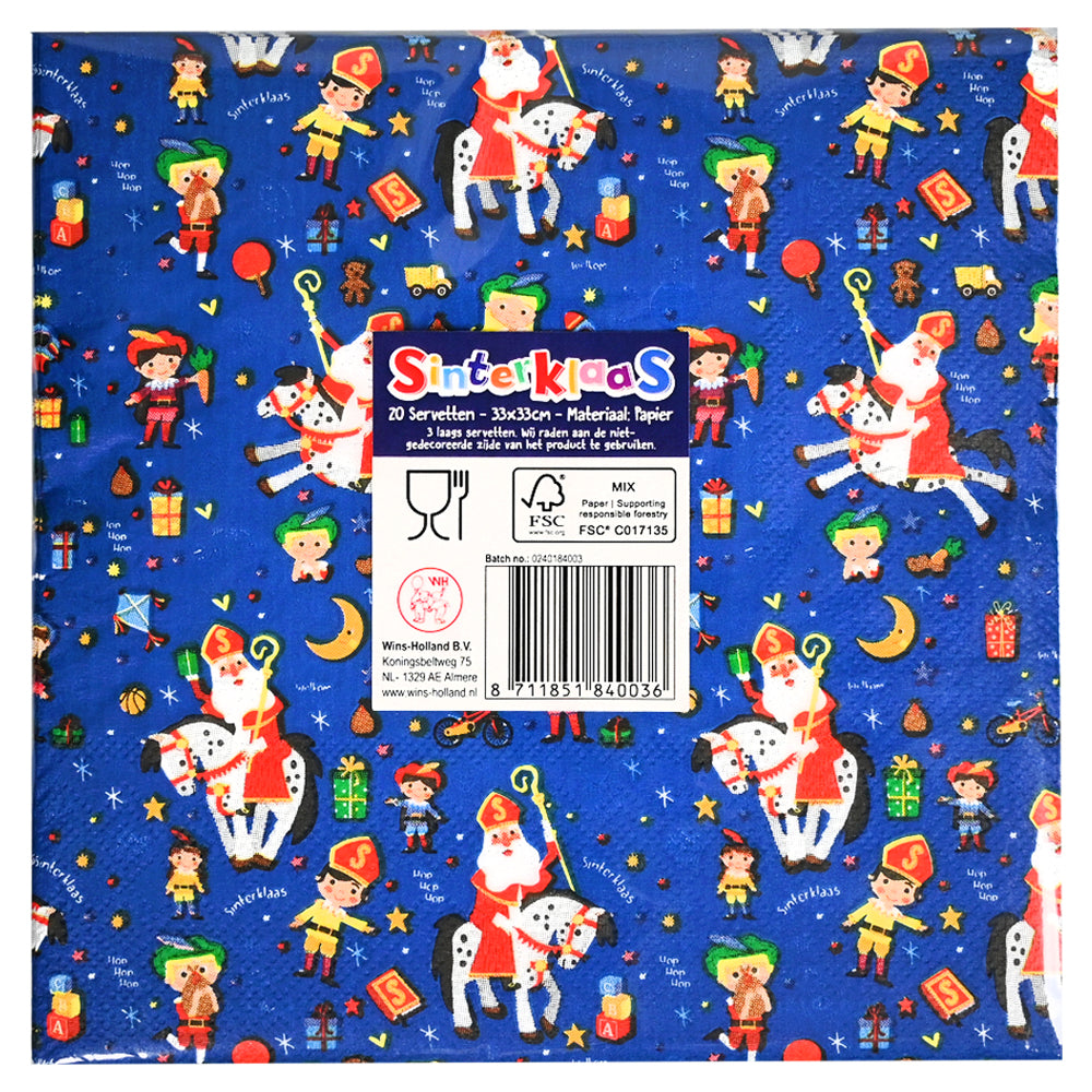 Wins Servetten Sinterklaas 20 stuk 33 x 33 cm