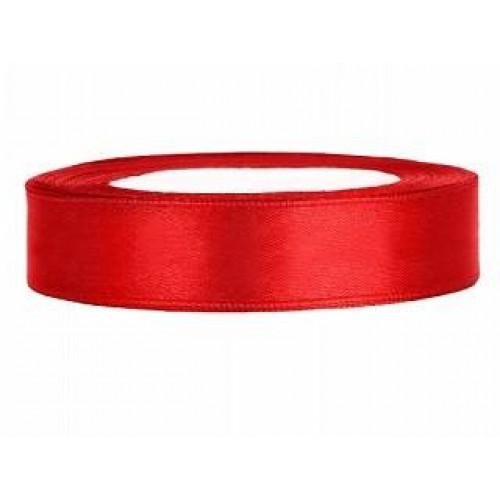 Satin Ribbon 12 mm 25 m Red
