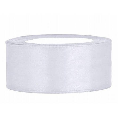 Satijnlint 25 mm 25 m Wit