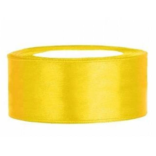 Satinband 25 mm 25 m Gelb