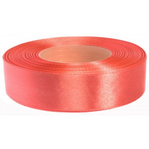 Satijnlint 25 mm 32 m Licht Koraal