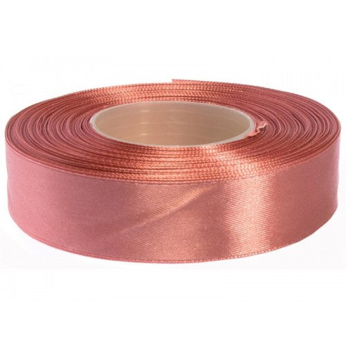 Satijnlint 25 mm 32 m Donker Koraal
