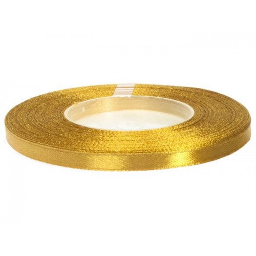 Satijnlint 6 mm 32 m Luxe Goud
