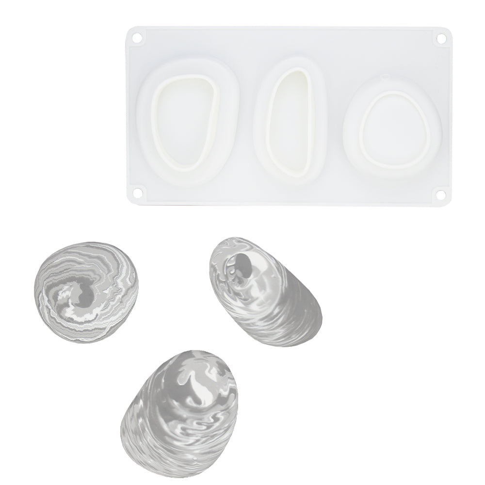 Silikonform 26,3x14,5x3 cm Kieselsteine